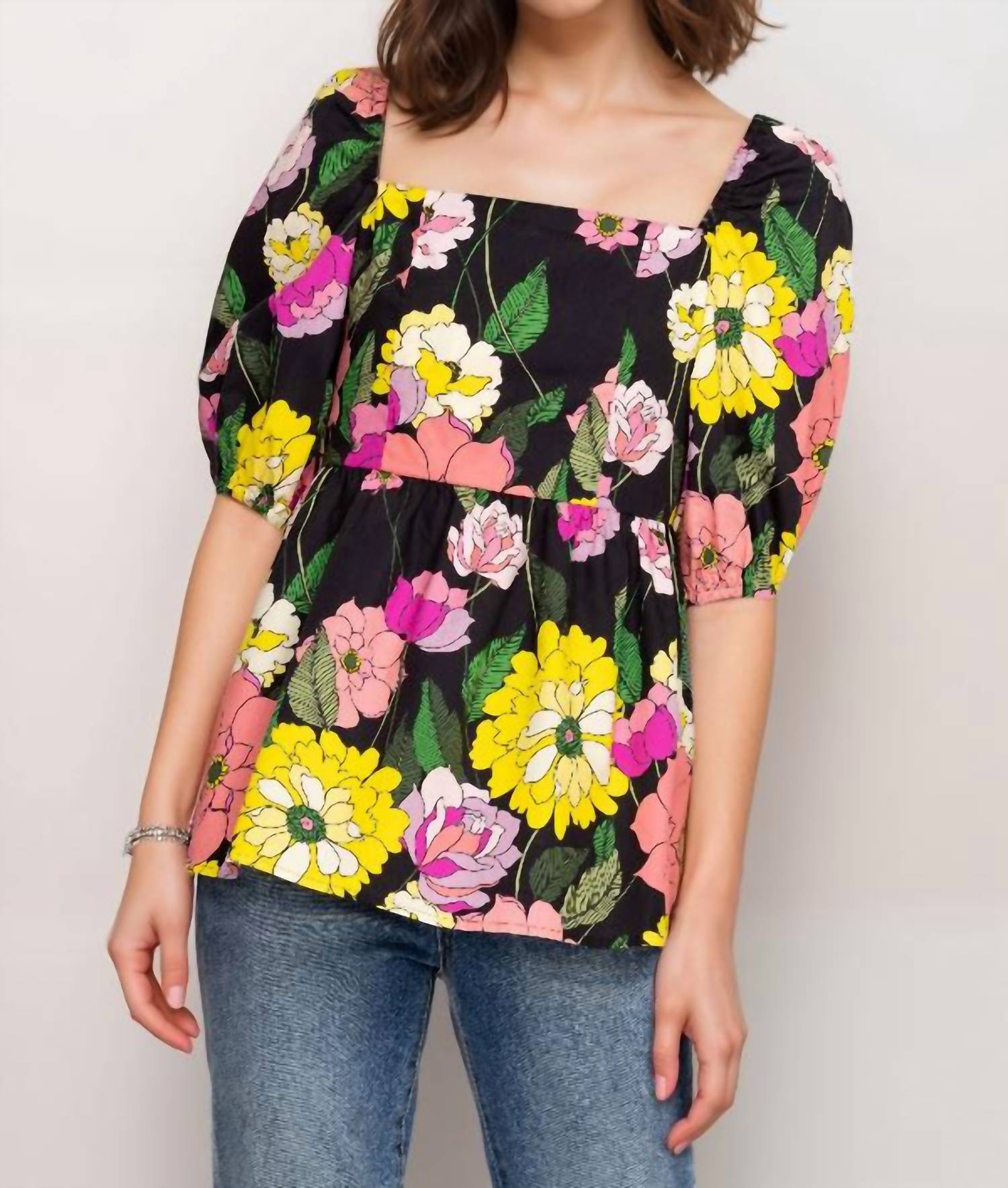 

Johnny Was Блузка Marisol в разноцветном исполнении (желтый, розовый, зеленый оттенки)