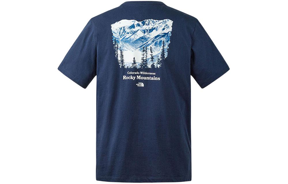 

Футболка мужская синяя City Outdoor Collection THE NORTH FACE, синий (подарочный набор)