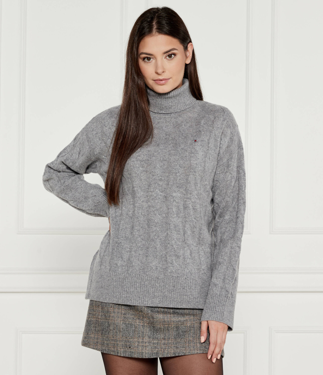 

Свитер из шерсти Tommy Hilfiger Regular Fit, серый