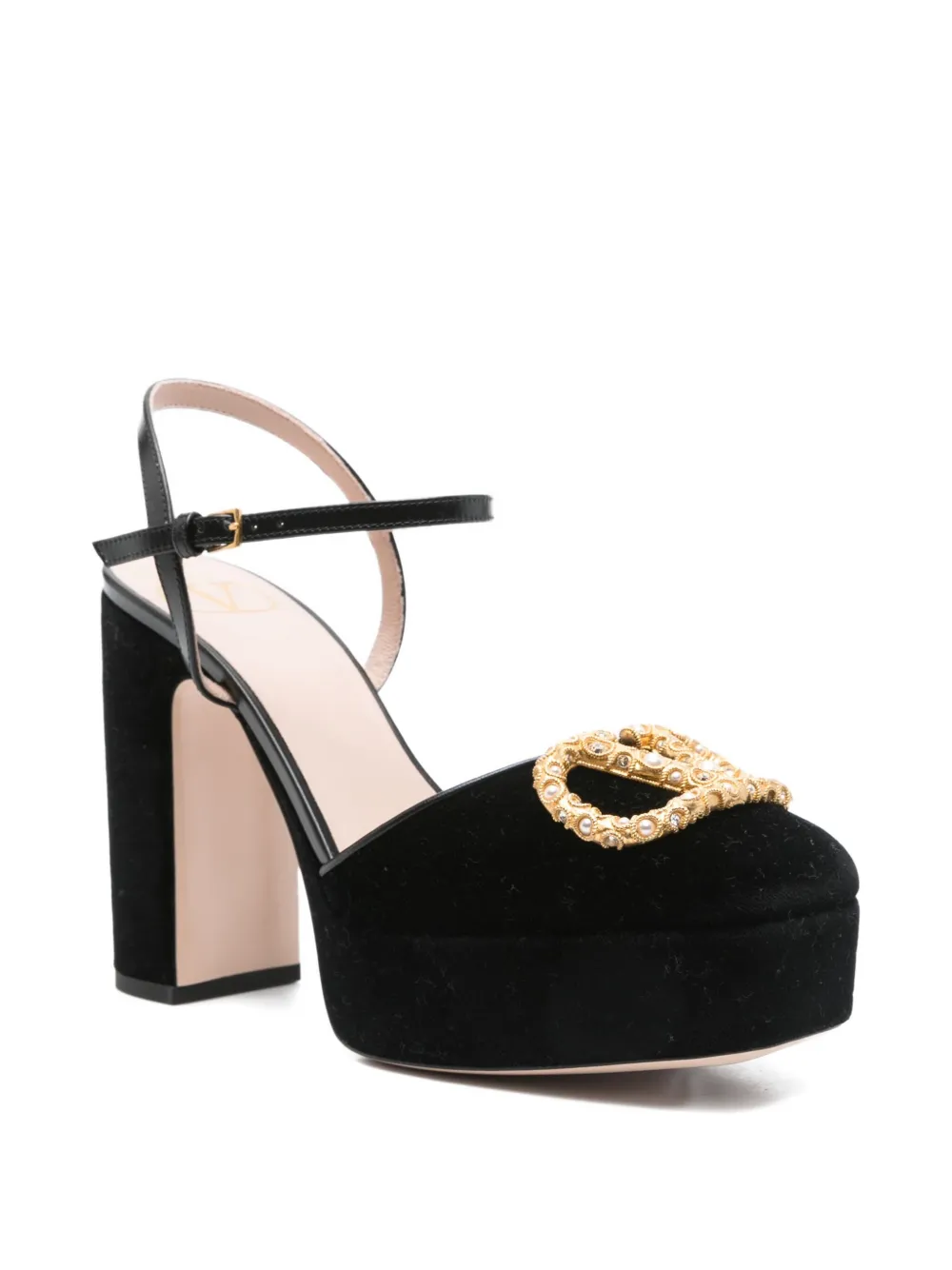 105-мм платформа мюли VALENTINO GARAVANI, черный — фото 2