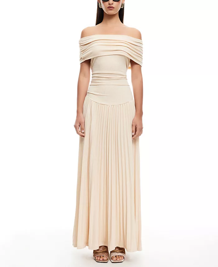 

Женское платье макси с открытыми плечами Field Of Dreams Lioness, коричневый/бежевый