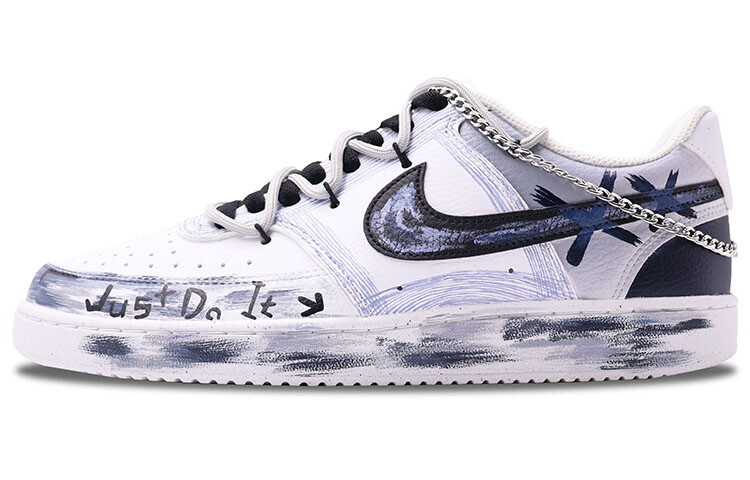 

Кроссовки Nike Court Vision 1 Skateboarding Shoes Men Low-top White/blue, белый