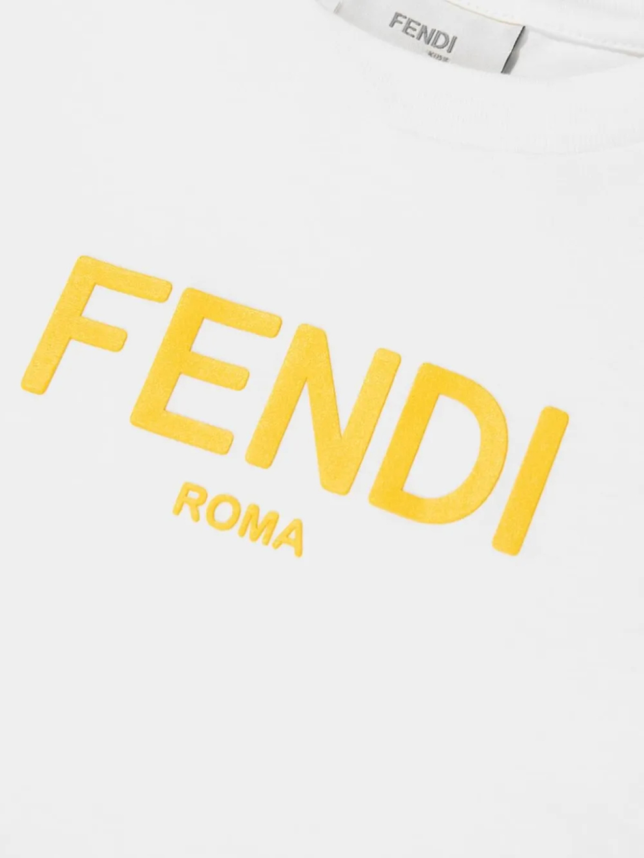 Детская футболка с логотипом Fendi Kids, белый — фото 4