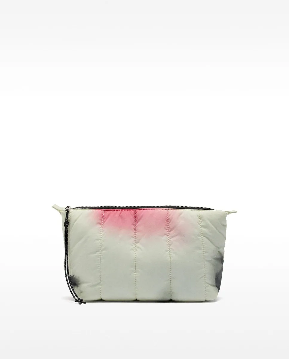 

Сумка-косметичка стёганая на молнии с принтом Parfois, пастельно-розовый