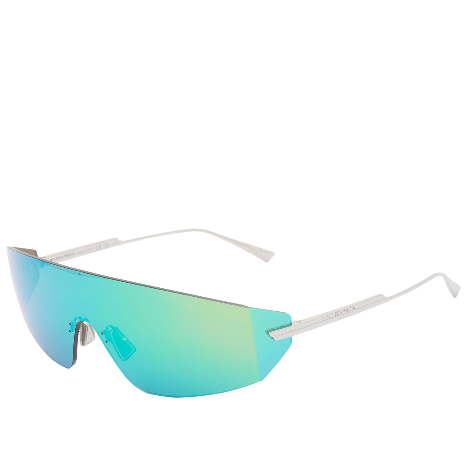 

Солнцезащитные очки Bottega Veneta Bv1299S Sunglasses, цвет Silver & Green