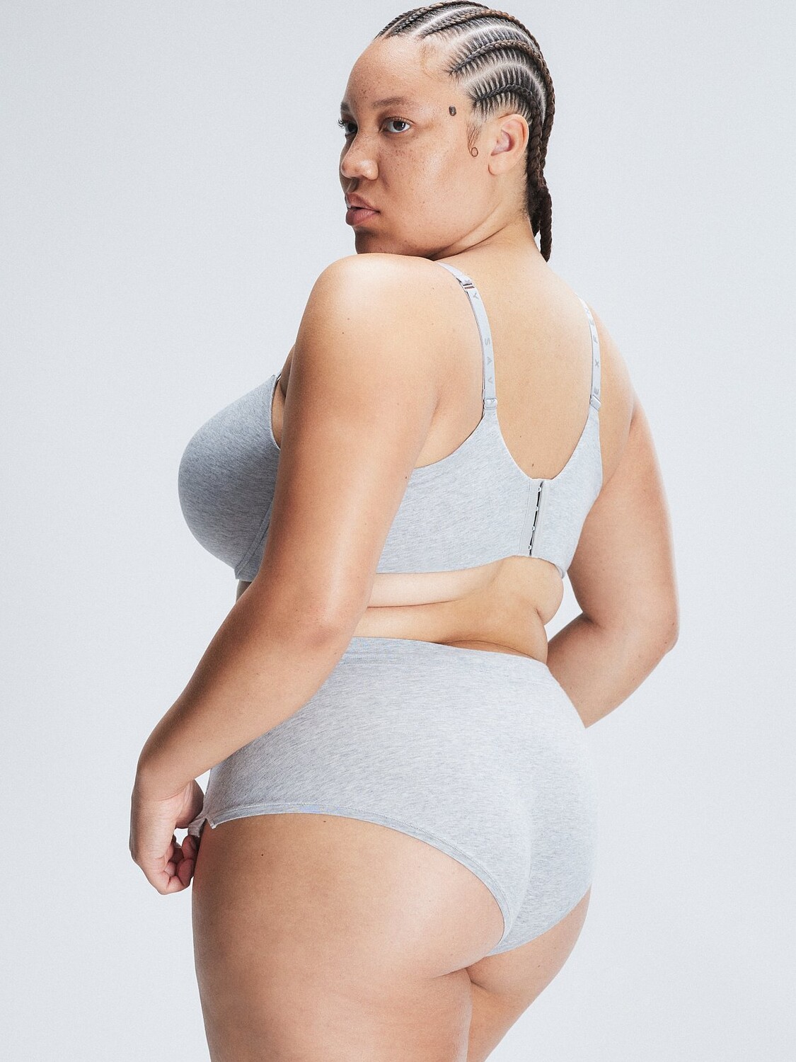 

Короткие трусики Savage X Fenty Cotton Essentials, цвет Platinum Grey