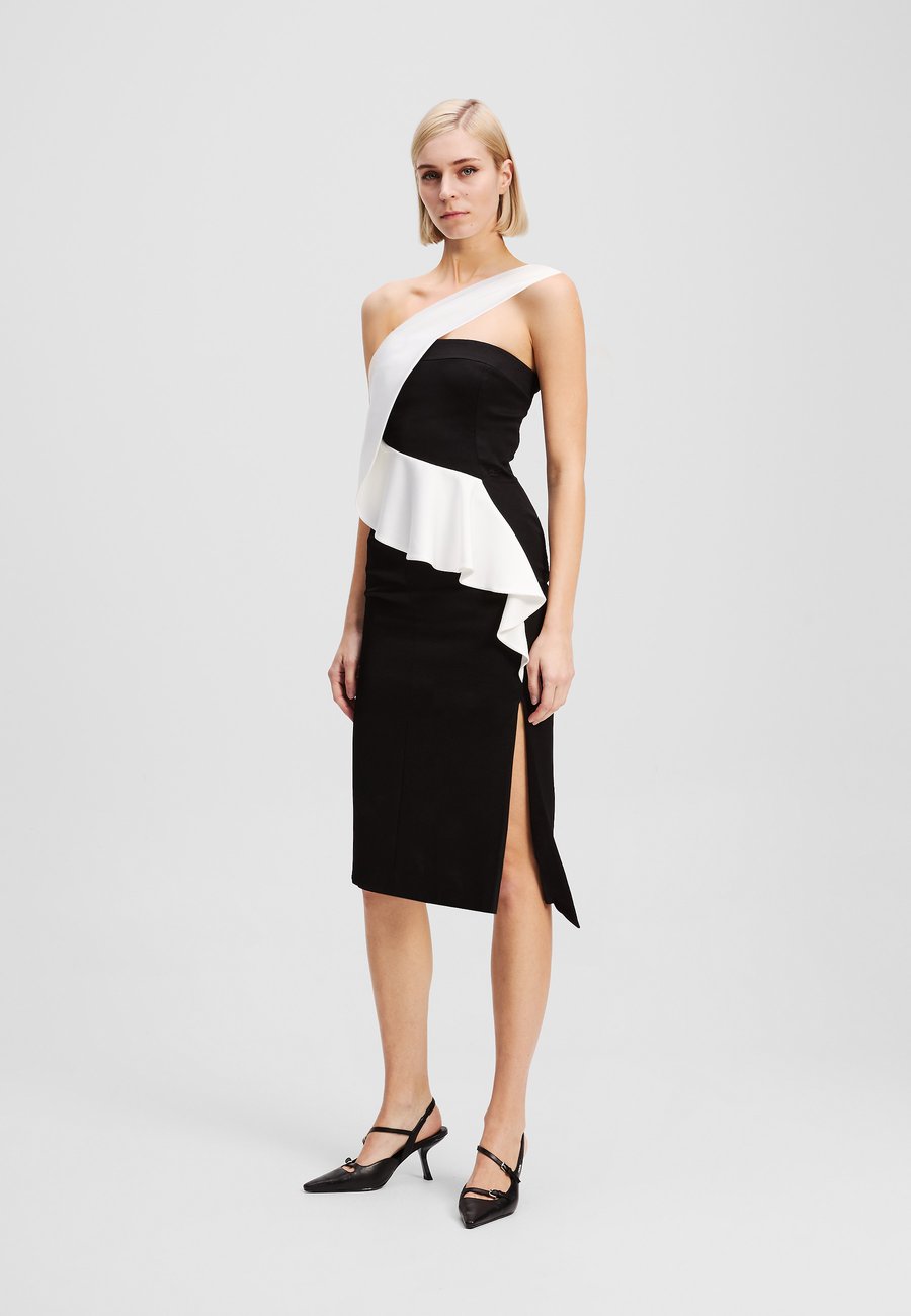 

Платье KARL LAGERFELD ASYMMETRICAL DRESS, Black/White/Black