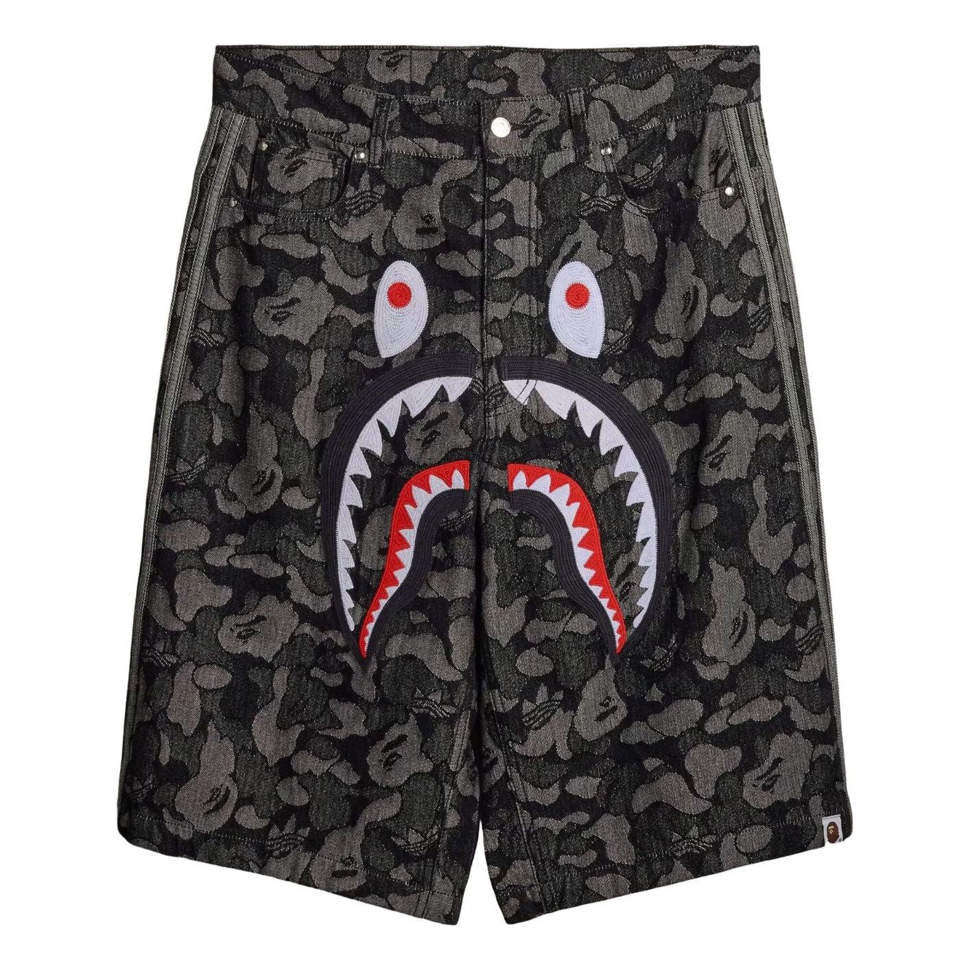 

Джинсовые шорты Adidas x Bape Shark Denim Jorts 'Black'