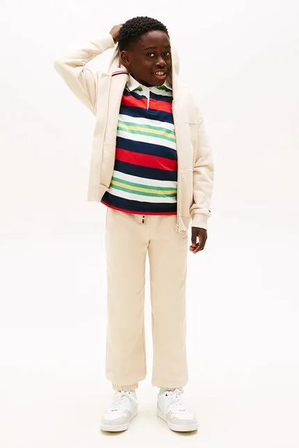 Джоггеры детские Tommy Hilfiger, бежевый — фото 3