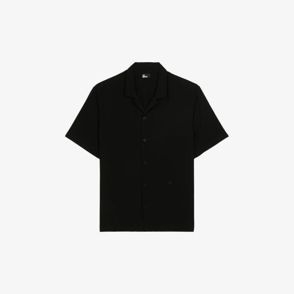 

Тканая рубашка свободного кроя с короткими рукавами The Kooples, черный