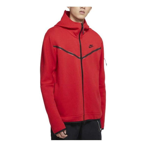 

Куртка Men's Nike Sportswear NSW Tech Fleece Zipper Cardigan Hooded Jacket Autumn Red, красный