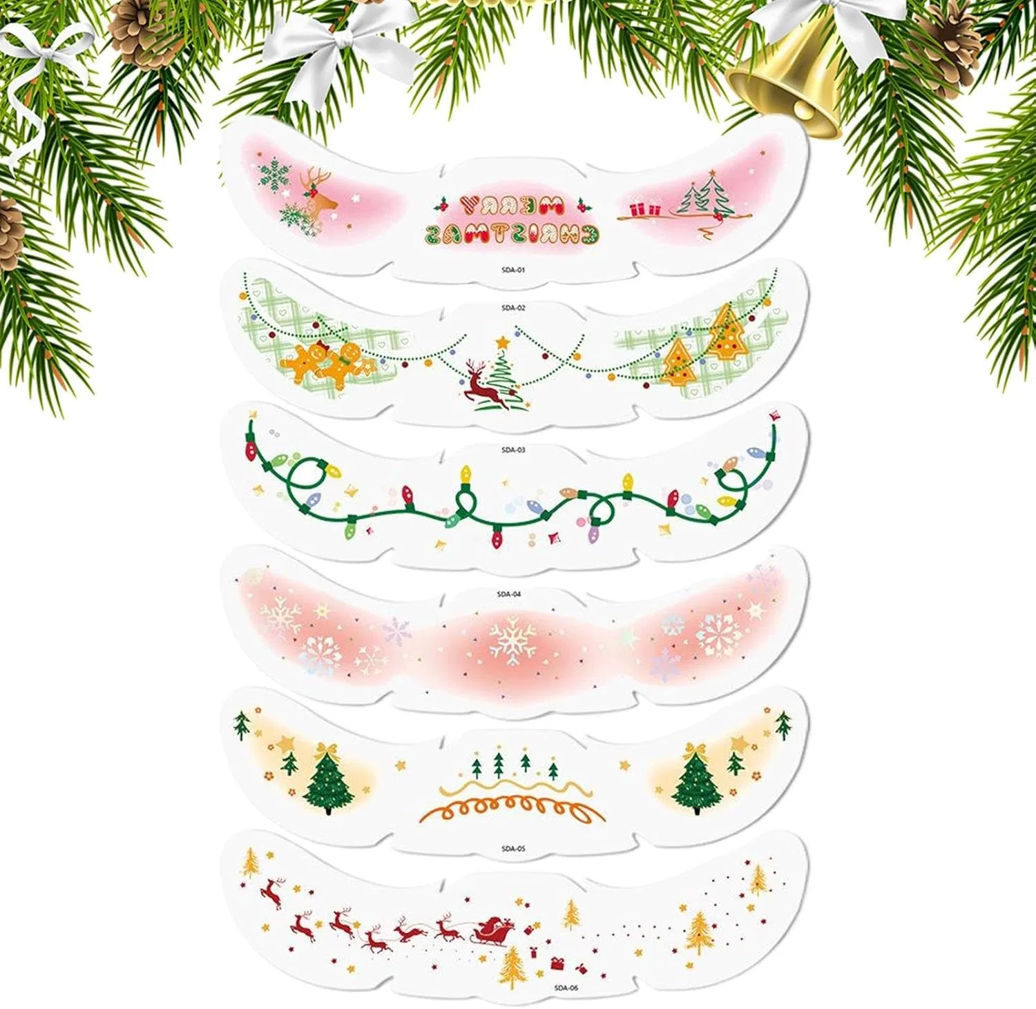 Блестки для лица Glitter Face Freckle, 6 шт