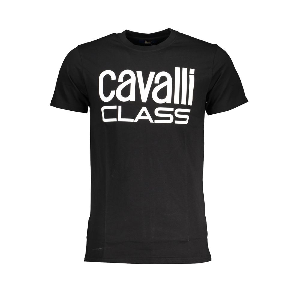 

Черная хлопковая футболка cavalli CLASS