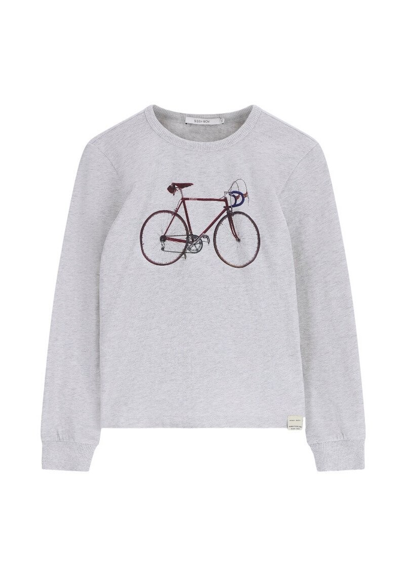 

Топ с длинными рукавами MIT FAHRRAD-PRINT Sissy-Boy, светло-серый