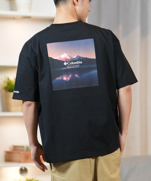 

Футболка с коротким рукавом, влагоотводящая, быстросохнущая, с принтом на спине Columbia, черный