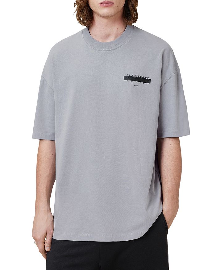 

Футболка с логотипом Redact Graphic ALLSAINTS, серый