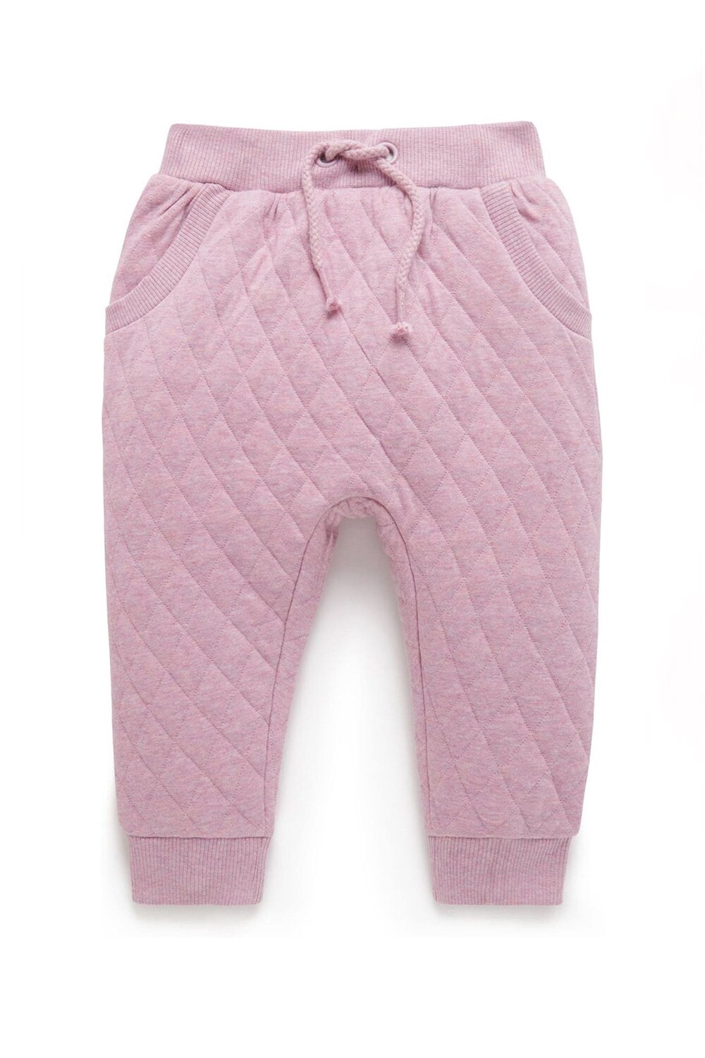 

Стеганые джоггеры Purebaby, розовый