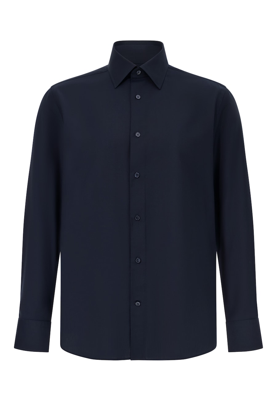 

Рубашка на пуговицах классического кроя Boggi Milano, темно-синий