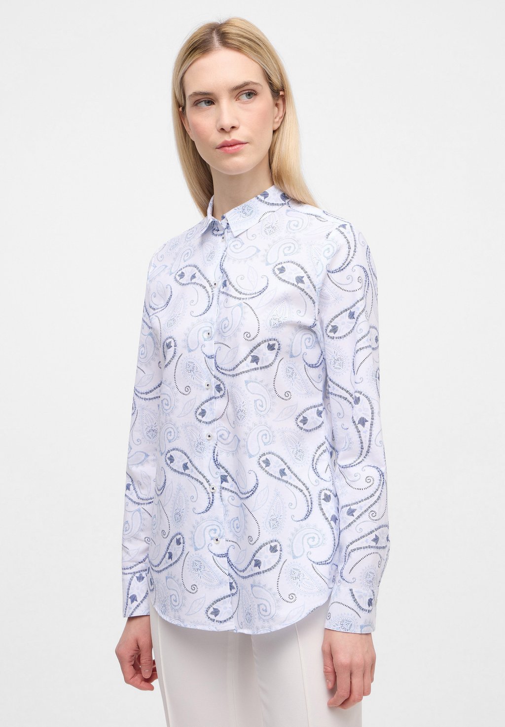 

Блузка на пуговицах OXFORD REGULAR FIT Eterna, темно-синий