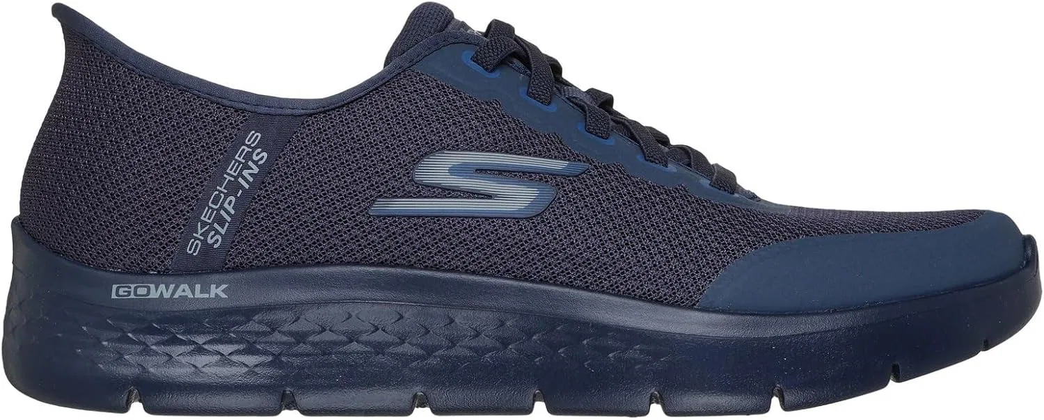 Мужские кроссовки Skechers Go Walk Flex Netro Hands Free без шнурков, темно-синий — фото 4