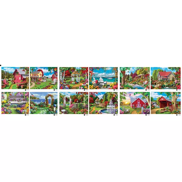 Коллекция пазлов Шедевры Алана Джаны - 12 штук для взрослых Masterpieces Puzzles, multicolor — фото 3