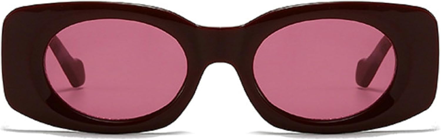 

Ретро-солнцезащитные очки квадратной формы для женщин, модные градиентные очки с защитой от УФ-излучения UV400, мужские панк-солнцезащитные очки желтого цвета mincl, Red