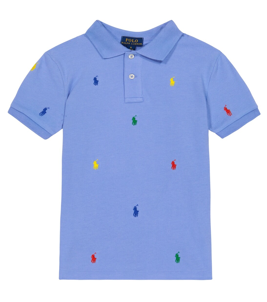 

Рубашка-поло из хлопка с вышивкой Polo Ralph Lauren, красный