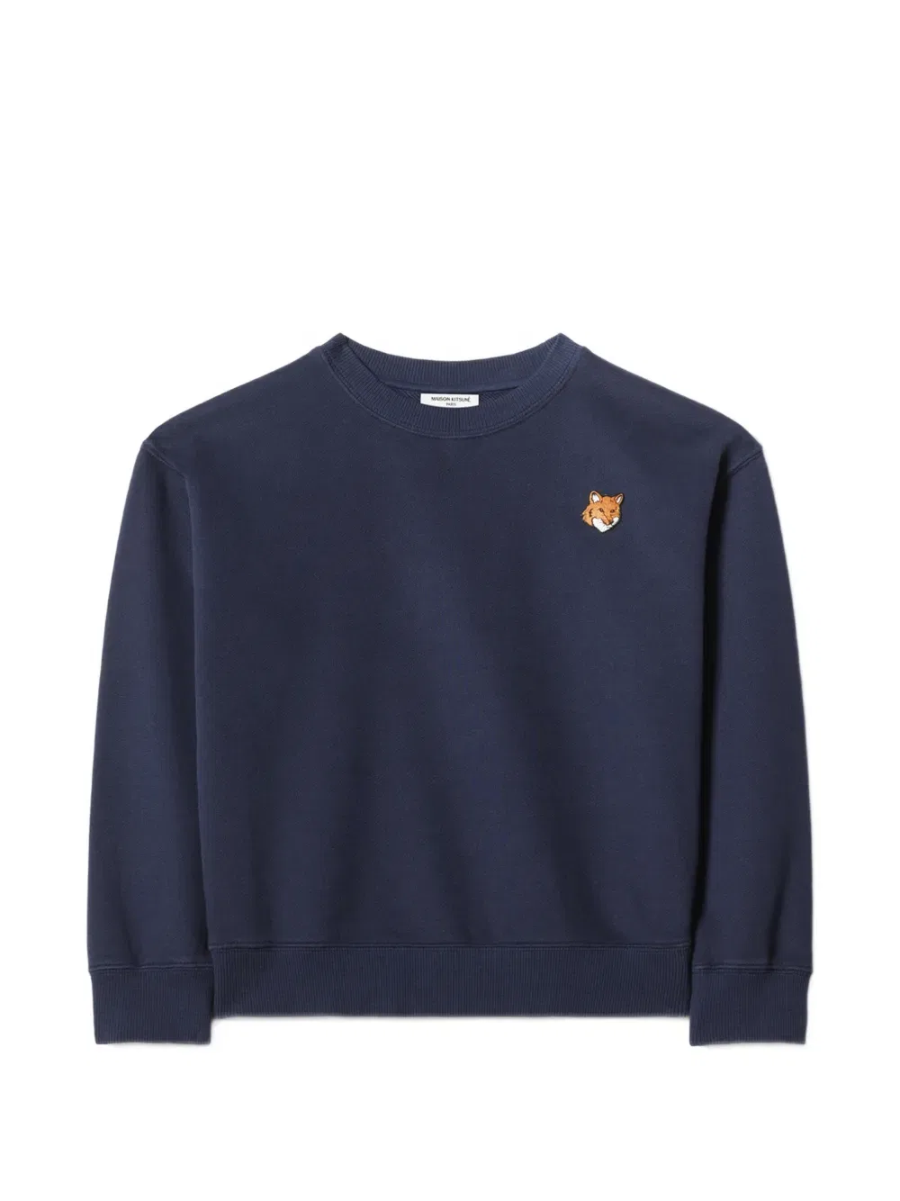 Толстовка с нашивкой в виде головы лисы Maison Kitsuné, синий