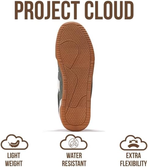 Мужские кроссовки Project Cloud - стелька из пены с эффектом памяти - легкие и нескользящие повседневные туфли на шнуровке для мужчин - мужская повседневная мода (HIS VERDY), Olive — фото 4