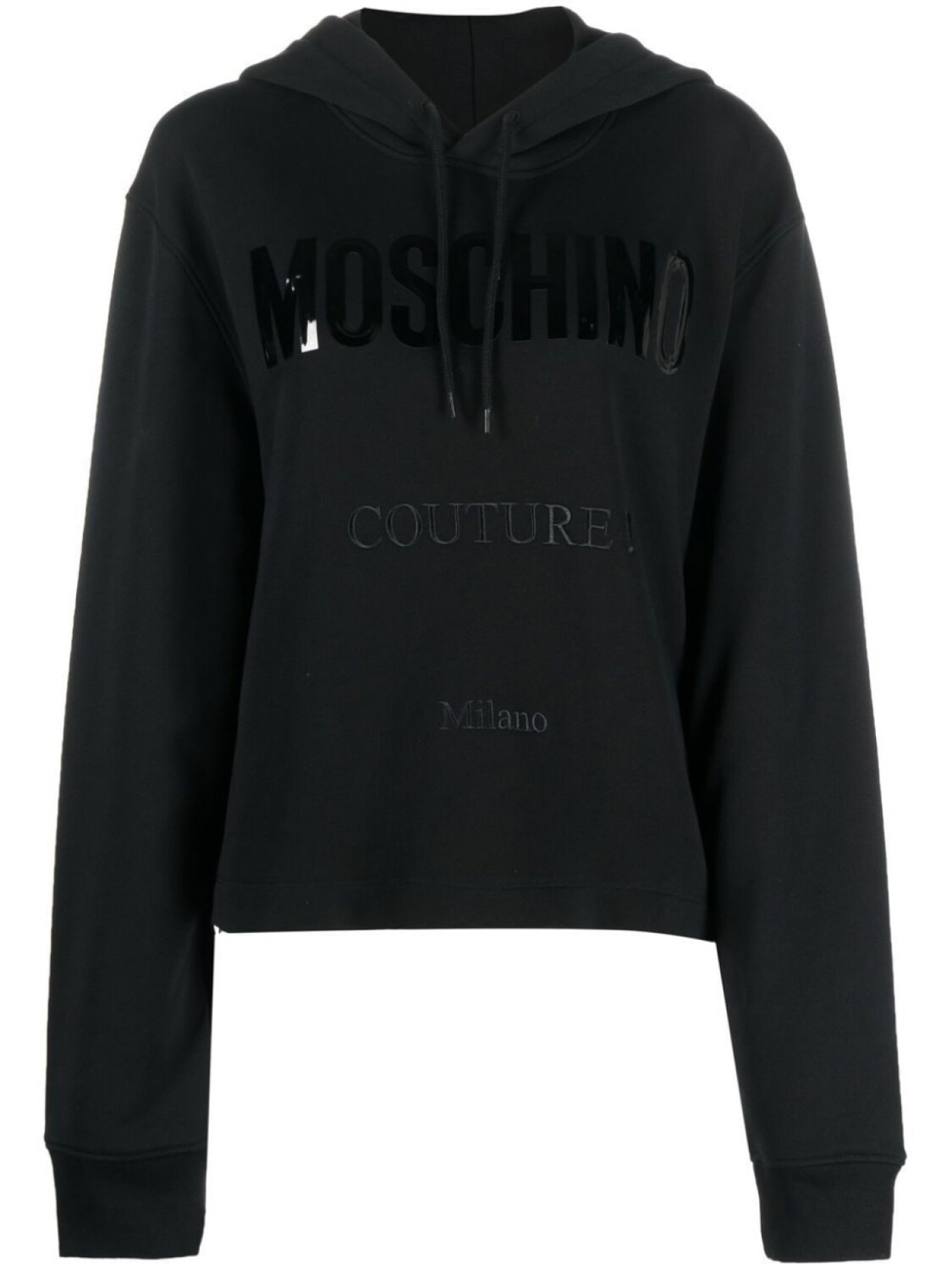 

Moschino укороченное худи с логотипом, черный