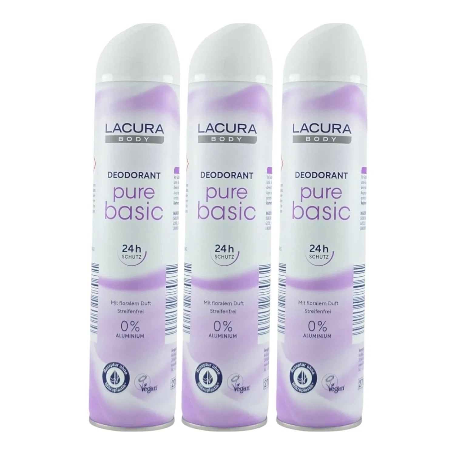 Дезодорант для тела Pure Basic с цветочным ароматом (200 мл, 3 шт.) от Lacura Generisch