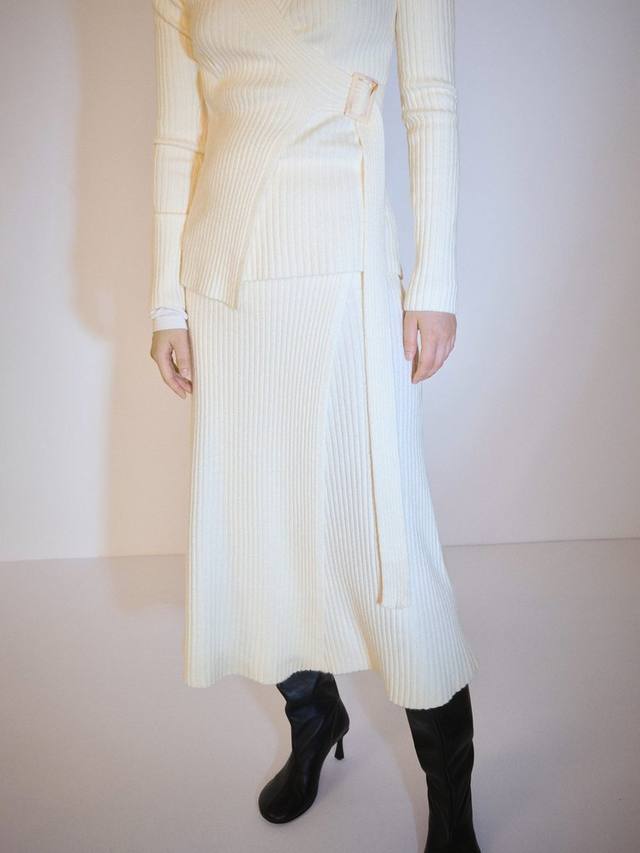 

Юбка миди Oleg Crossover Wrap Mango, Light Beige