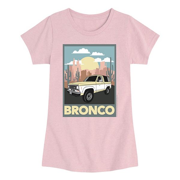 

Футболка с принтом Ford Bronco Desert для девочек Licensed Character, Heather Pink