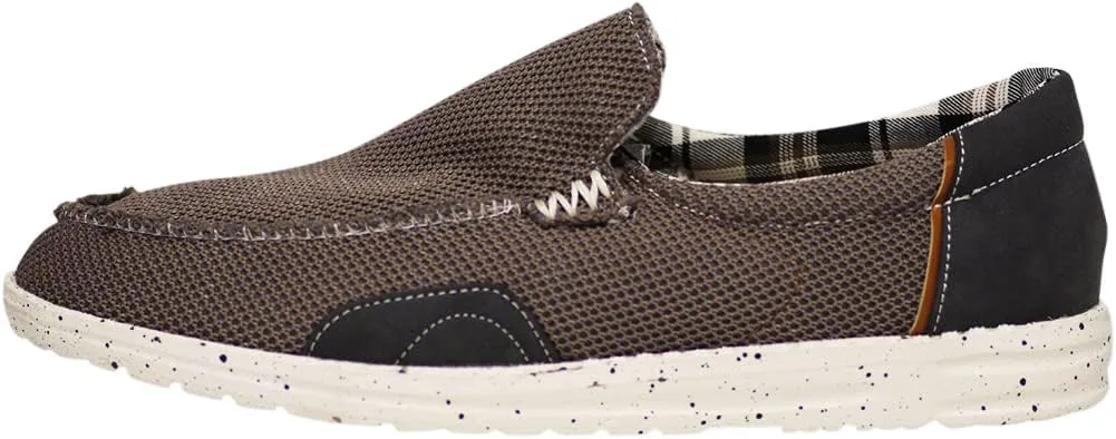 NORTY Серые мужские лоферы Chukka Low Ankle - повседневная обувь для мужчин - эластичные лоферы на шнуровке, коричневый — фото 3