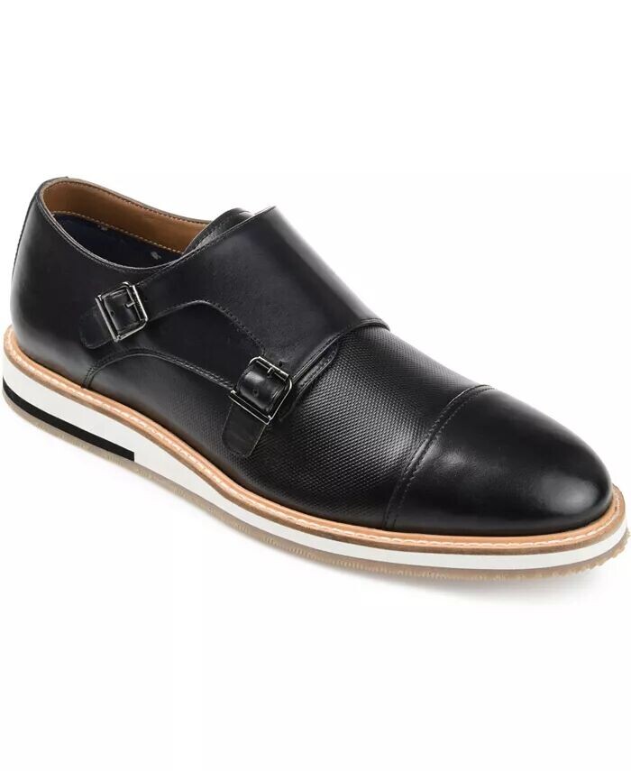 

Мужские туфли-монки Thatcher Cap Toe Strap Thomas & Vine, черный