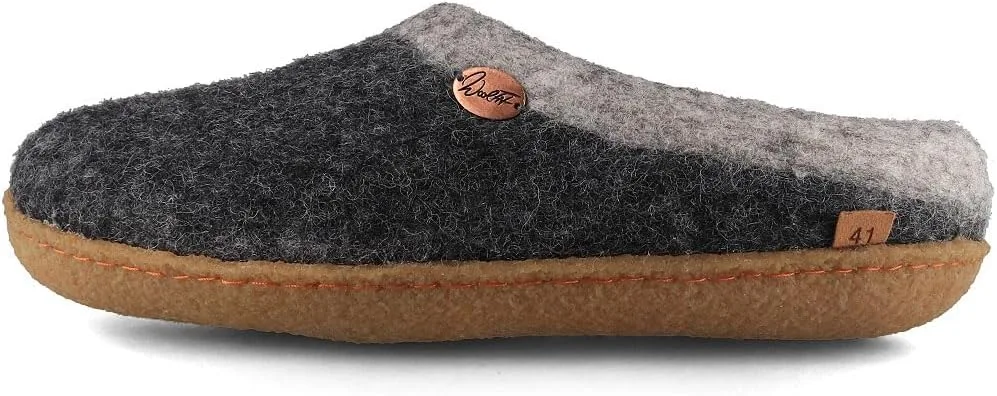 Войлочные тапочки WoolFit Sherpa с подушкой из натурального каучука, войлочные тапочки ручной работы, унисекс, с выпуклой сталью, размер 3-13, серый — фото 3