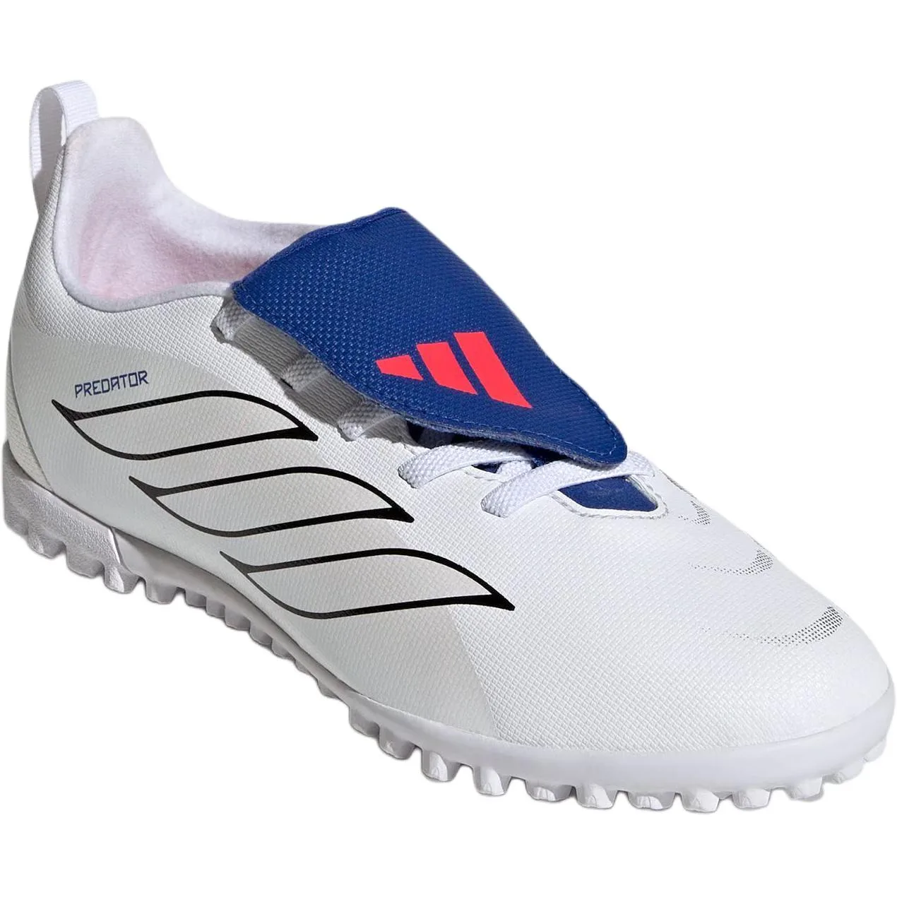 Adidas Predator CLUB Low top детские футбольные бутсы White Black Kids' — фото 4