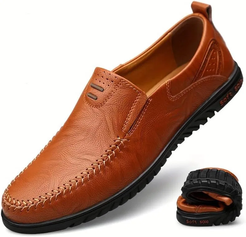 Лоферы повседневные, мягкая подошва, Men's Fashion, светло-коричневый FmShi