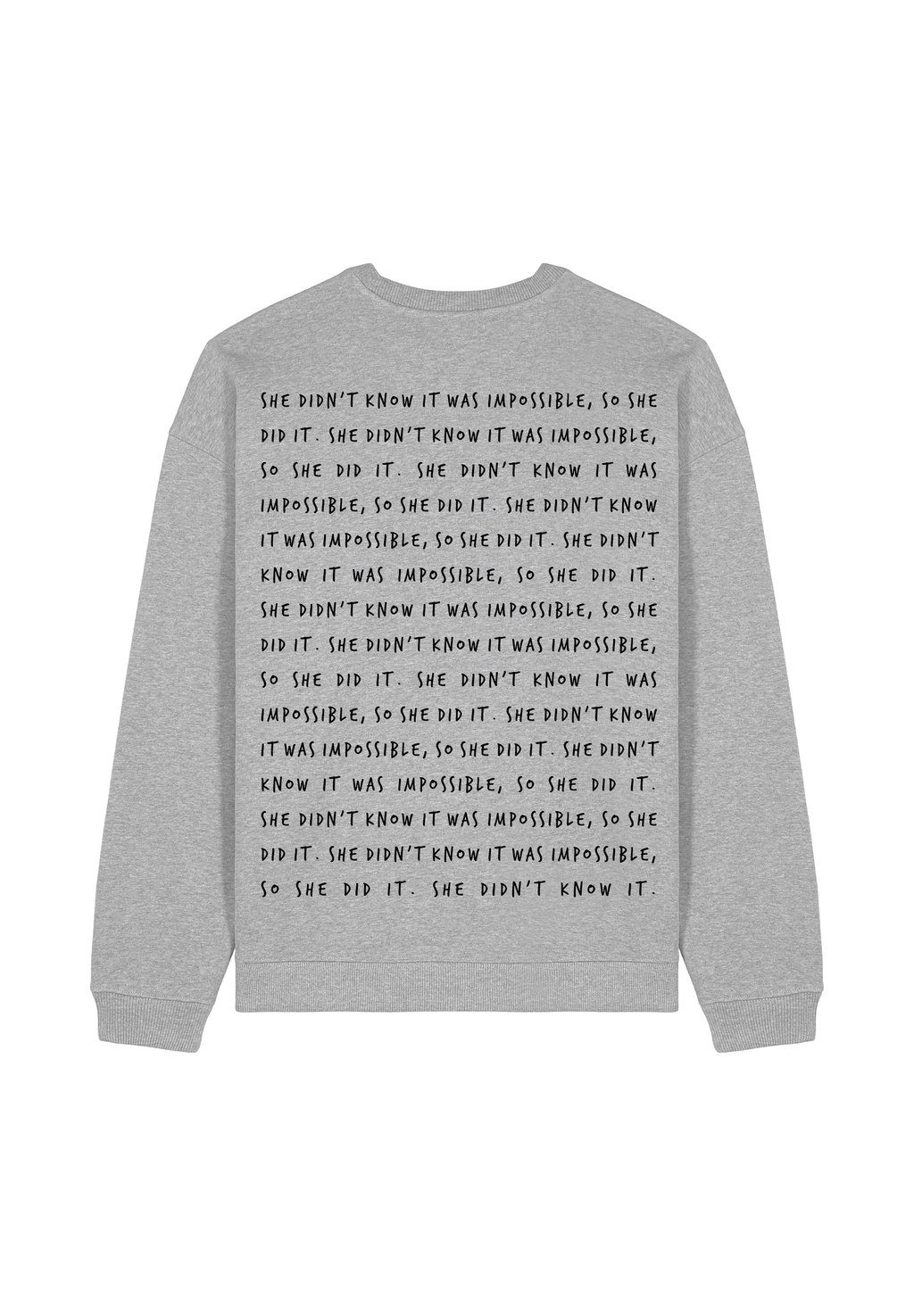 

Толстовка IMPOSSIBLE BACK PRINT UNISEX Mira Paris, пятнистый серый