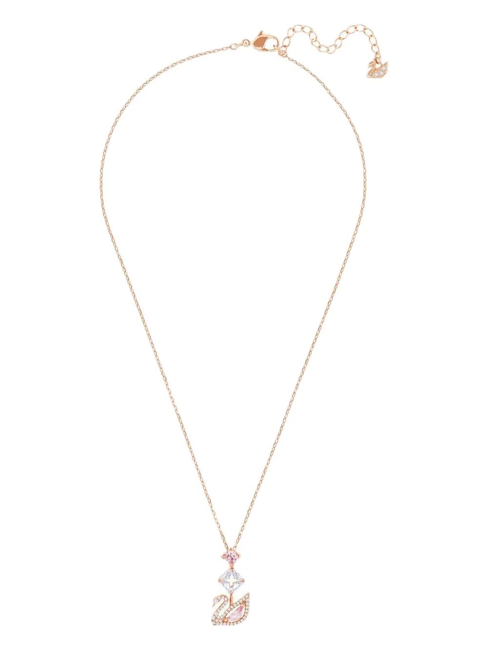 

Колье с кристаллами Swarovski, розовый