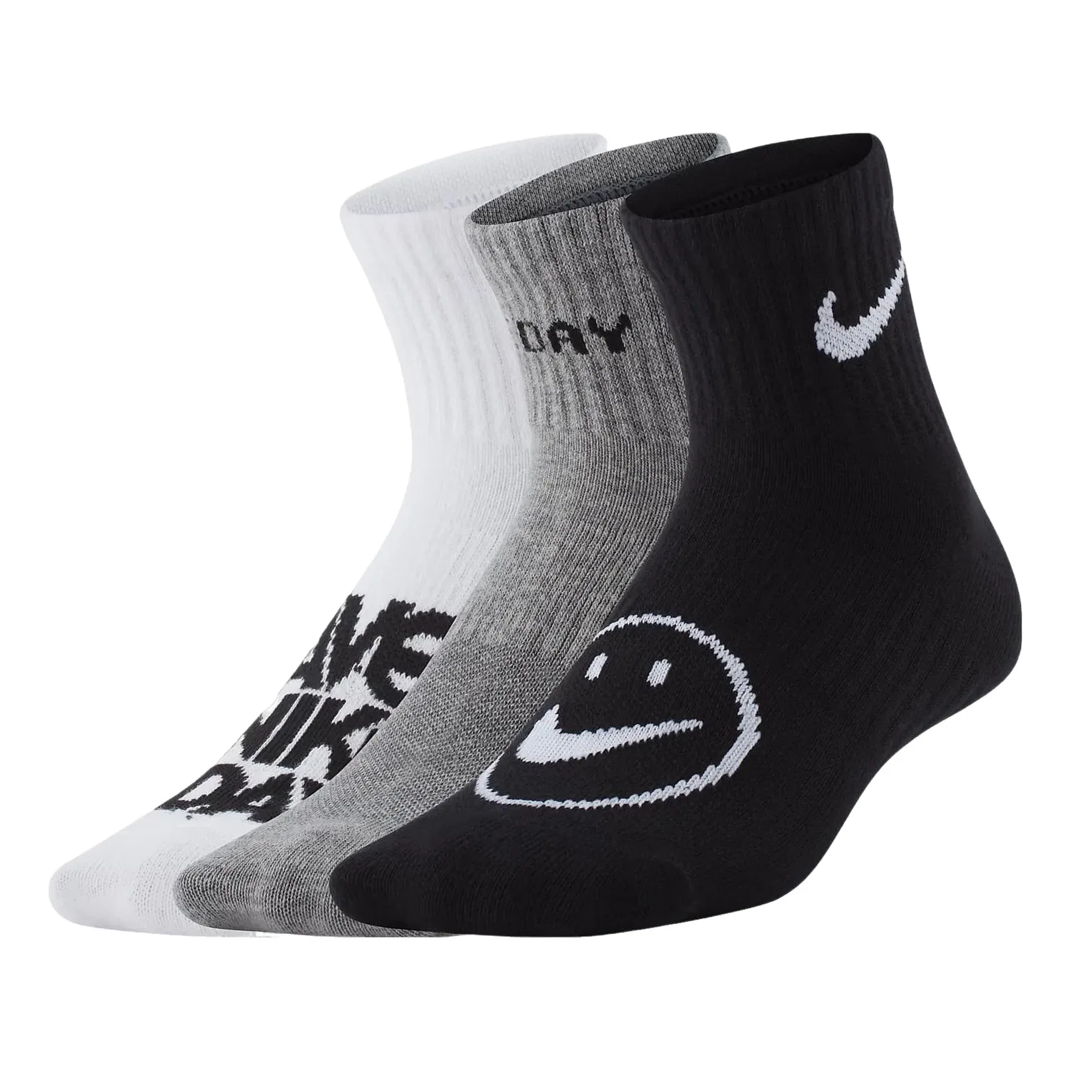 Легкие носки Nike, цвет «Черный, белый, серый», CU8129-902