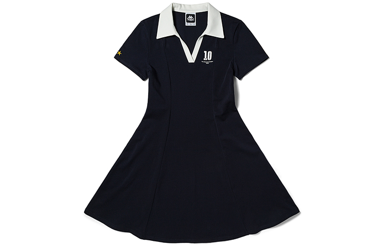 

Женское платье с коротким рукавом Kappa, темно-синий черный-906