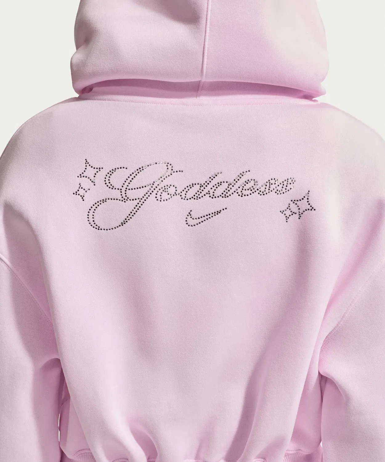 Женская куртка-худи Nike Sportswear Phoenix Fleece, свободный крой, укороченная, на молнии, розовая — фото 3