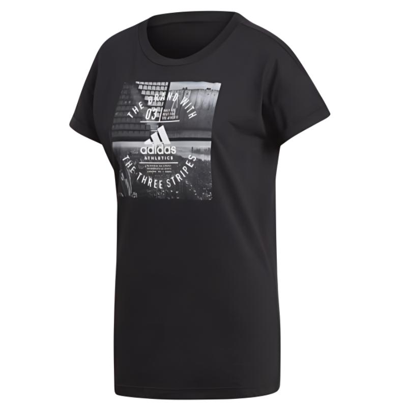 

Adidas Футболка Performance женская черная, Черный, Adidas Футболка Performance женская черная