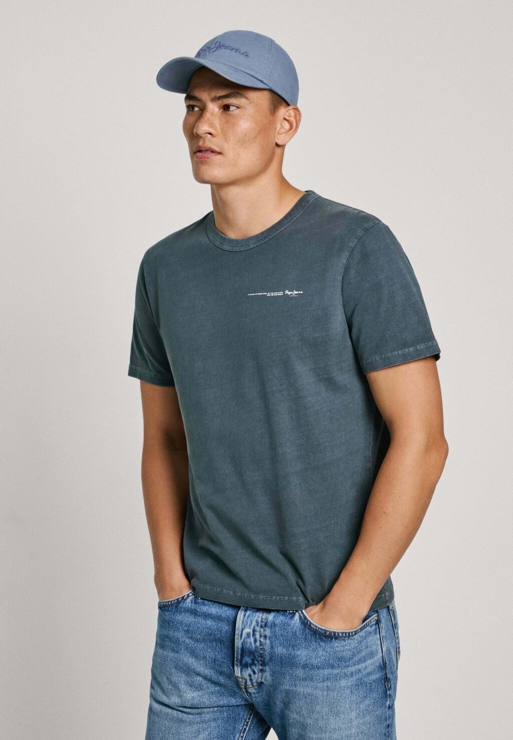 

Базовая футболка Pepe Jeans, темно-синий