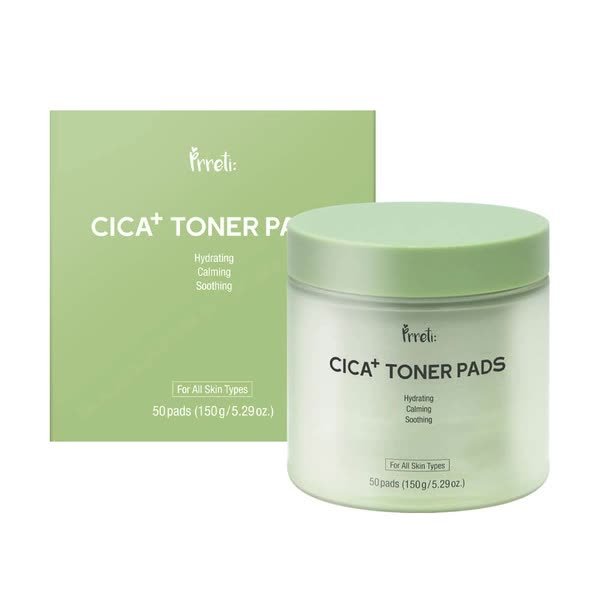 

PRRETI Cica+ Toner Pads тонизирующие диски для лица с пептидами 50 шт.