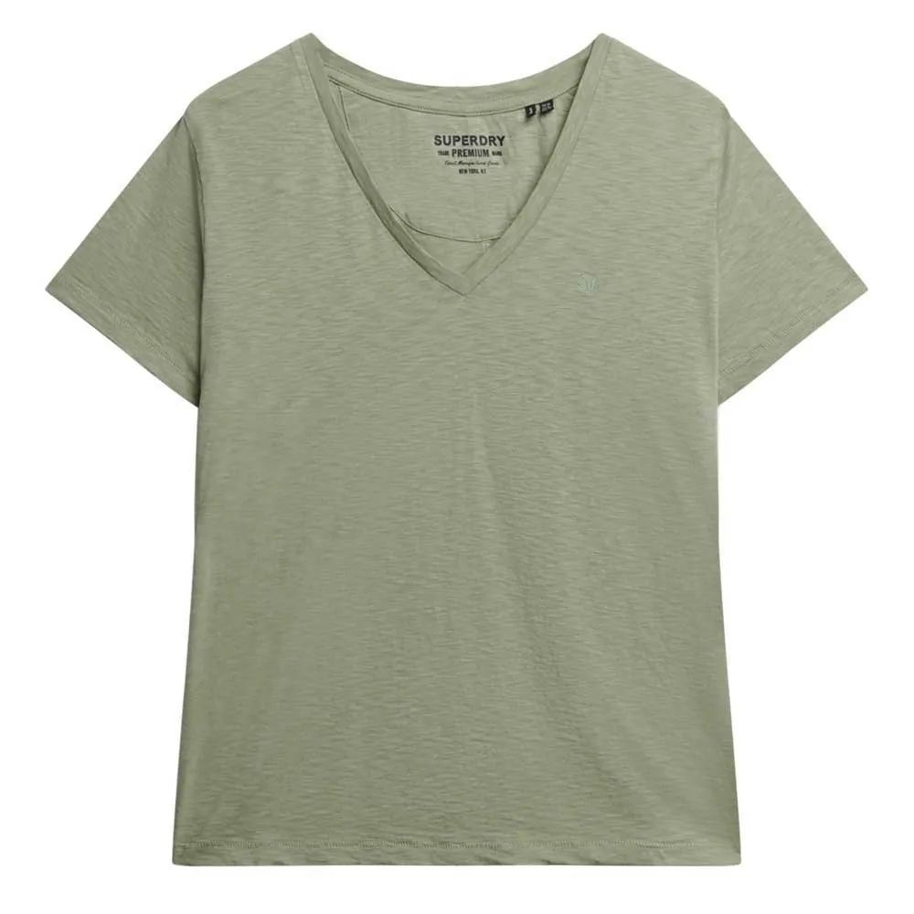 

Футболка с коротким рукавом Superdry Studios Slub Emb Vee, зеленый