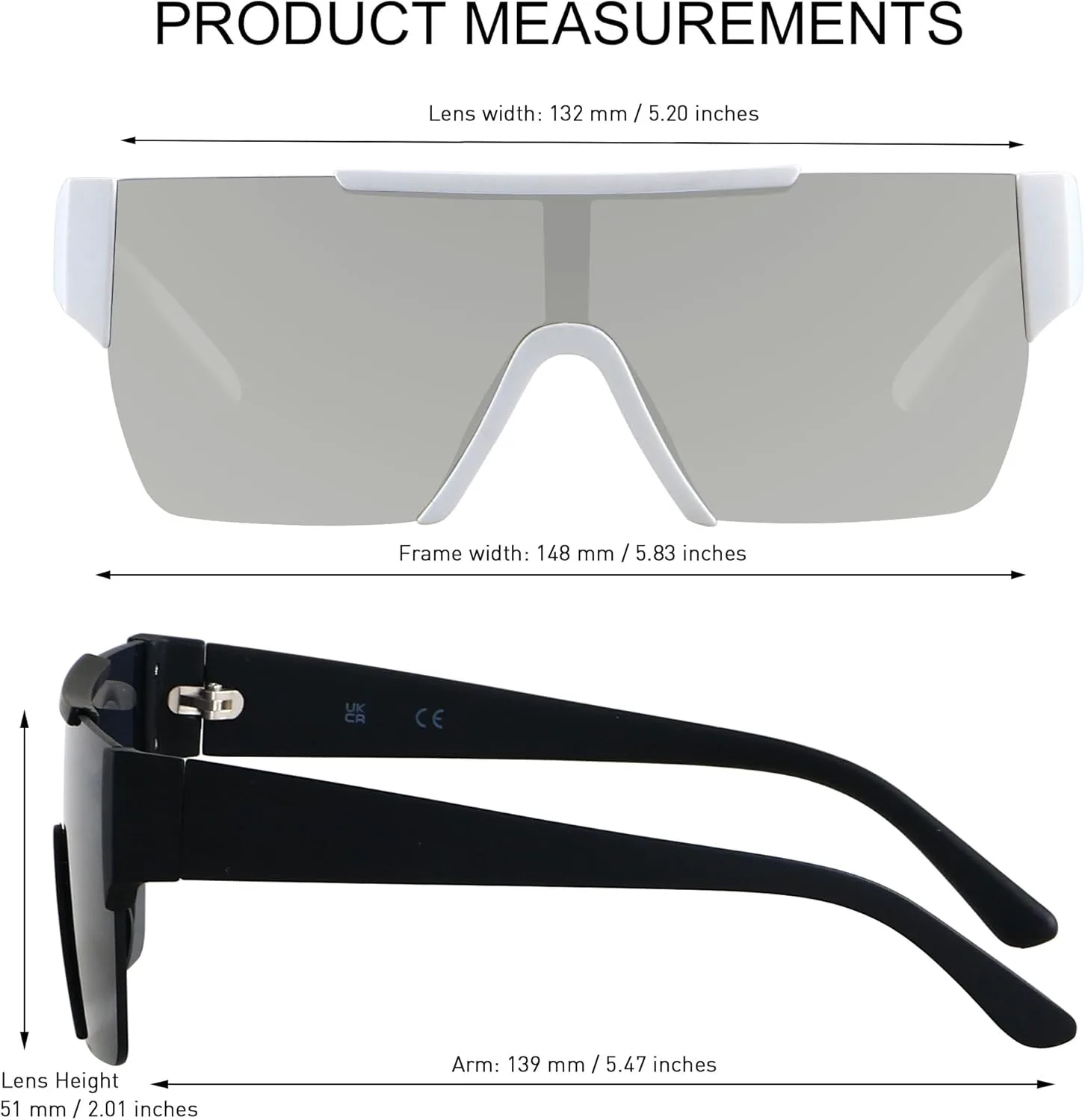 

Солнцезащитные очки LYZOIT квадратной формы для женщин и мужчин, с плоской верхней частью, зеркальные, с защитой от УФ-излучения, (2pack) Black + Mirror White