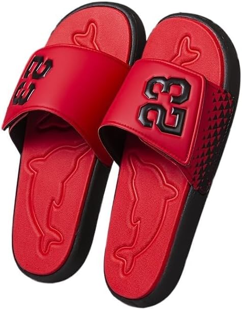 

Мужские сланцы FmShi с верхом на липучке и открытым носком, для занятий на улице, удобные и расслабляющие, красный