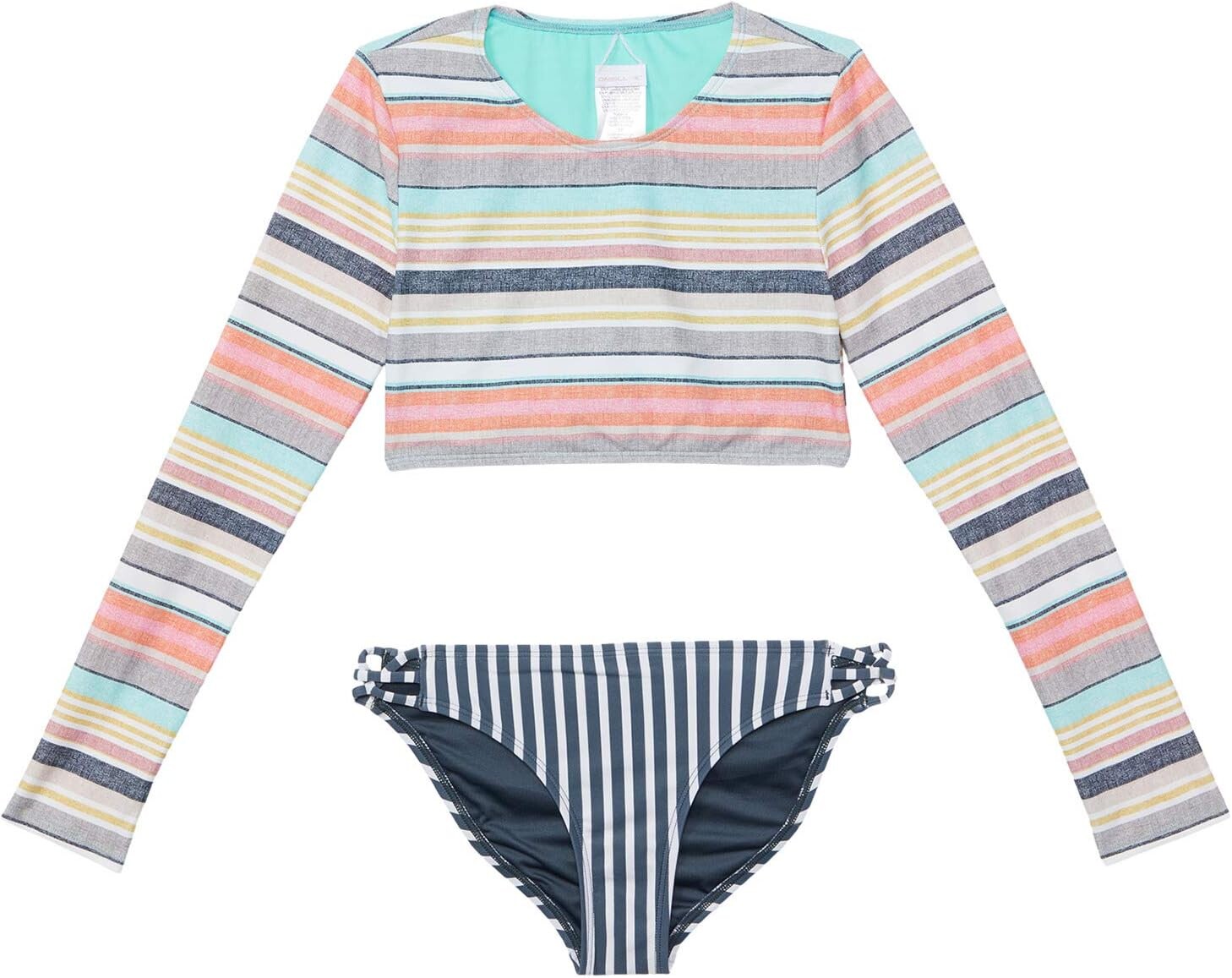 

Пляжный топ O'Neill Kids Cruz Stripe Long Sleeve Crop Top Set, цвет Multi Cruz Stripe